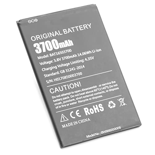 vhbw Batería Recargable Compatible con Doogee X7, X7 Pro móvil, Smartphone (3700 mAh, 3,8 V, Li-Ion)