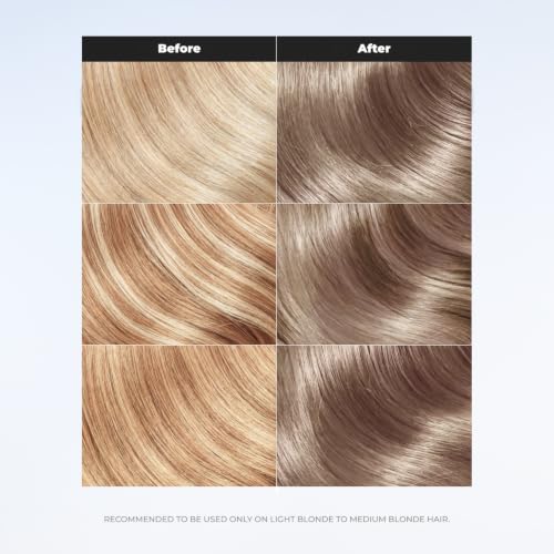 Image of XMONDO Color Ash Blonde Color Depositing Mask & Semi-Permanent Hair Dye Super Gloss Infused with Bond Boosters for Nourishment, Revitalize & Repair, Vegan Formula, 8 Fl Oz | 8A Shade, Semi-Permanent Hair Dye, Infused with Bond Booster & Lusterhance Technology for High-Gloss Shine, Vegan Formula