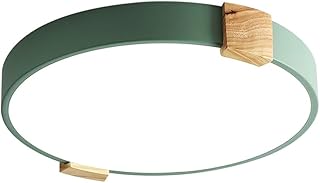 ITOSUI Lámpara de Techo Redonda de Estilo nórdico para habitación de niño y niña, luz de Techo semiempotrada, Regulable, para Dormitorio y Sala de Estar, Color Verde, 40 cm