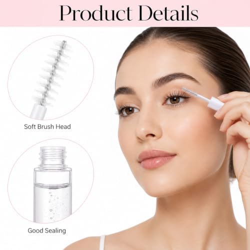 Hpmjz 30PCS Empty Eyelash Cream Container 3ml Mini Mascara Tube with Brush - 4