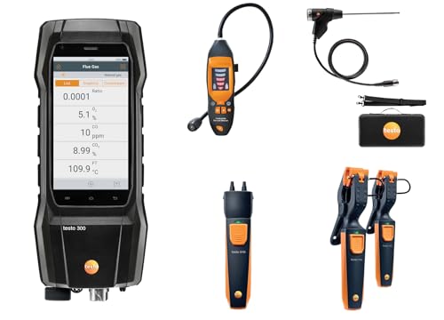 testo Kit ultra inteligente de analizador de gases de combustión más de 300