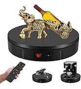 Tbest Plateau Tournant Motorisé Présentoir Rotatif Blanc Muet Motorisé