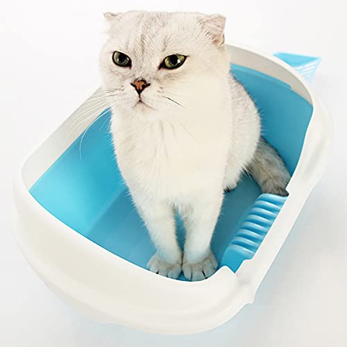 Arenero semi cerrado para gato UKCOCO plástico 40x30x11.5cm miniatura 3