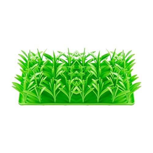 Shurhome Cats Sniffing Mat Dog Sniffing Pad Grass Mat with Suctions Cup Mat for Food Cats Sniffing Mat Silicone Pad Supply