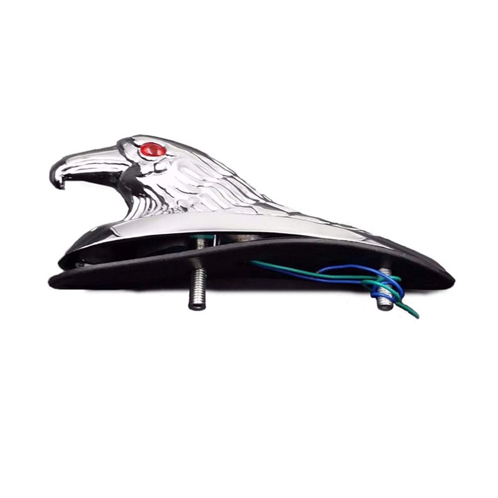 Ornement Garde-Boue Moto Tête D'Aigle Chromée – Statue Aigle Aluminium Universel Pour Kawasaki, Suzuki, Ducati