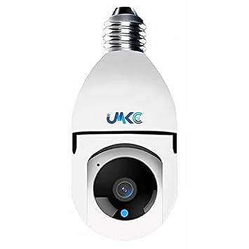JNKC Wi-Fi Full Ultra HD CCTV Wireless Bulb Shape Camera 1080p V380 Pro Indoor 360 degree Smart Home Security Camera 24x7 Continuous Recording with Motion Sensor LED Lights & Auto Tracking | Smart Motion Human Detection and Alarm Two Way Audio Night Vision Remote Viewing, (Night Vision Bulb Camera)