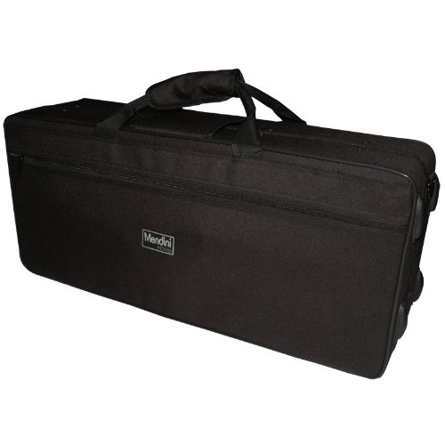 Mendini By Cecilio Tenor Saxophone, L+92D B Flat, Case, Tuner, Mouthpiece, Black With Nickel Keys #TOP7
