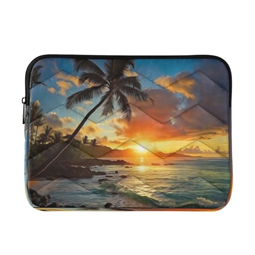 Funda para portátil 13-14 pulgadas con diseño Tropical Tree Leaves