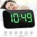 Produktbild Hansun Kleiner Digitaler LED-Wecker mit Dimmer & Snooze, Große Ziffernanzeige Stimmenkontrolle Nachttisch/Schreibtisch/Regaluhr für Zuhause Reise Büro Kinder, USB/batteriebetrieben (Grün)