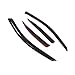 Car Window Rain Guard | Outside Mount Visors Auto Side Window Deflectors | Windows Visor Rain Shields Compatible with 1999-2005 Volkswagen Jetta | 4 Pcs Set, WD2-470, Dark Smoke