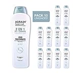 Dermatológicamente testado Gel Champú 2 en 1 Familiar Agrado 1250ml -pack de 10 ud