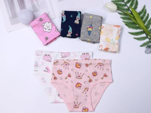 Finihen Toddler Girls Cotton Underwear Cute Print Briefs Little girls Panties Soft Multipacks4