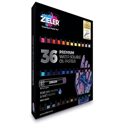 Pastels à l'huile Zieler boîte de 36 couleurs le cadeau créatif idéal