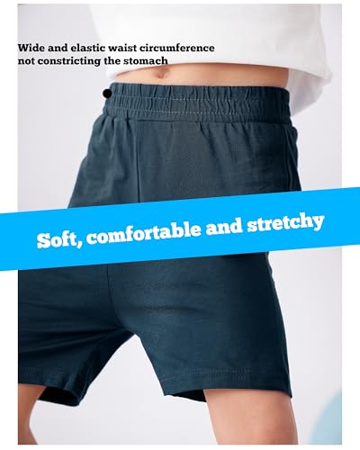 GFQLONG Toddler Boy Cotton Shorts, Kids Summer Light Weight Soccer Shorts4