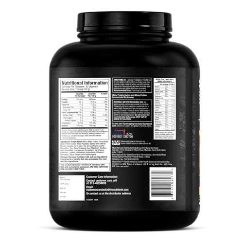 Image of MuscleTech Nitro-Tech Whey Gold Protein Powder | 24 g Protein & 5.4 g BCAAs Per Serving | Supports Lean Muscle & Faster Recovery | Cookie & Cream| 1.72 kg
