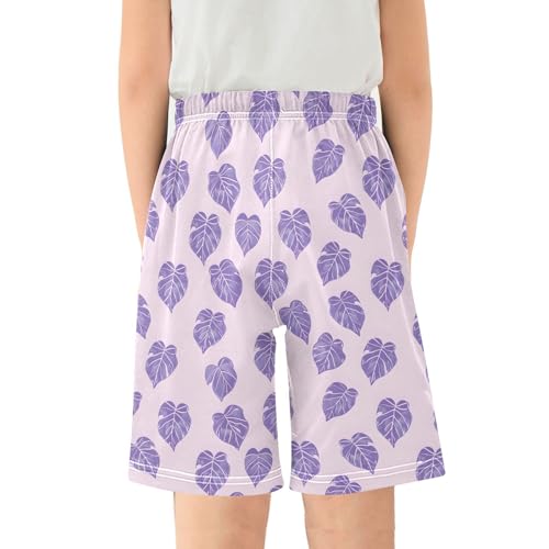 ALAZA Monstera Leaves Color Pajama Shorts Sleep Shorts Pant Lounge Pajama Bottoms Elastic Waist with Pockets2