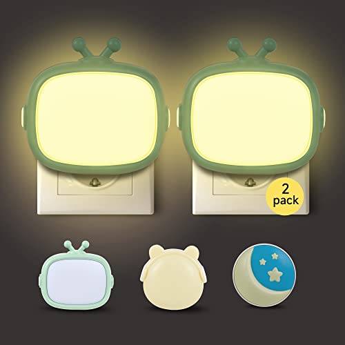 Luz Nocturna, Luz Quitamiedos Infantil, Luz de Noche Para Niños, Luz Nocturna Enchufe, Luz Nocturna Led, Auto On/Off, Solo 1.7 kWh Por Año,100000 Horas Funcionamiento, Libera Tu Mano Lámpara Infantil