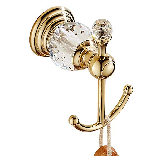 Wincase Gold Bathroom Accessories, Adjustable Crystal Towel Bar Set, Golden Hardware Set Hand Towel Ring Racks Paper Holder Hook Wall Mounted #TOP2