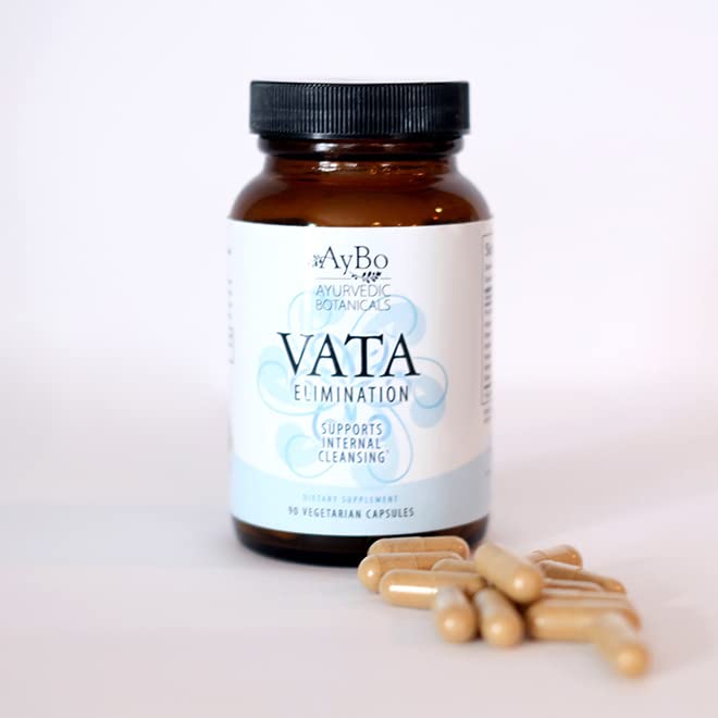 AyBo - Vata Elimination, Supports Elimination for Vata Dosha, Organic Herbal Supplement, 90 Vegetarian Capsules