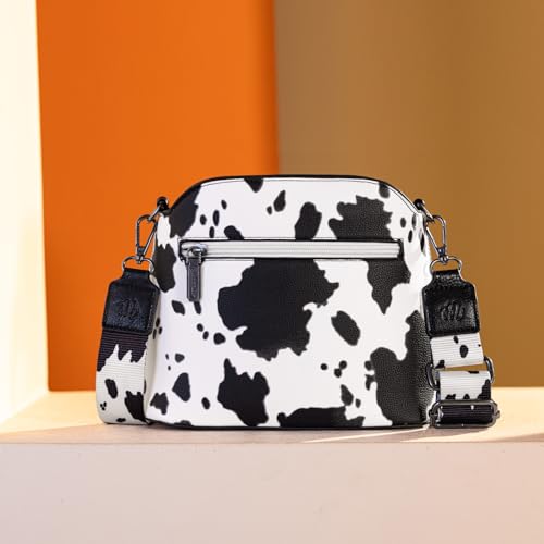 Wrangler Cow Print Crossbody Bag for Women Western Cross Body Purse with Signature Strap4