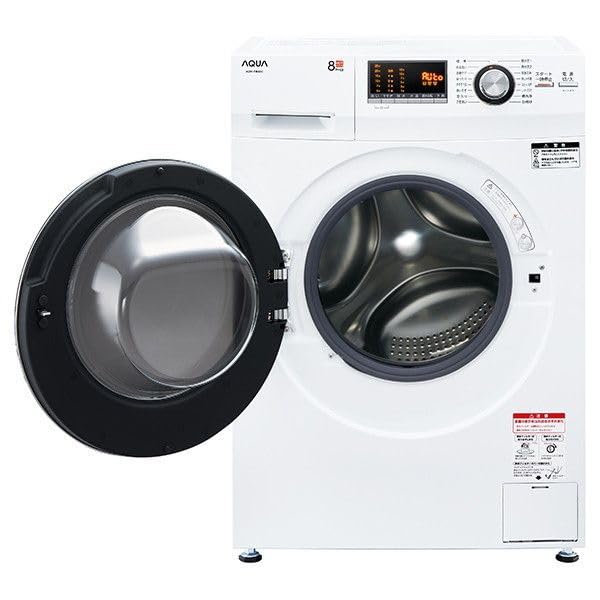 Amazon | AQUA AQW-F8N ホワイト [ドラム式洗濯機 (8.0kg) 左開き