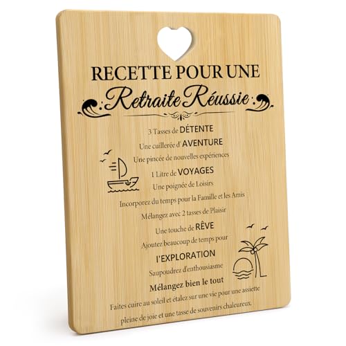 ORIZMA Cadeau Retraite Femme Homme - Planche À Découper Épaisse