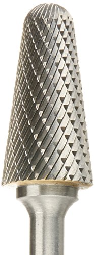 Image of Drill America SL-6 Carbide Burr /Rotary File Cone Double Cut for Die Grinder 5 /8 inch Dia. x 1 5 /16 inch Cut Length with 1 /4 inch Shank and 3-3 /16 inch Overall Length, DUL Series
