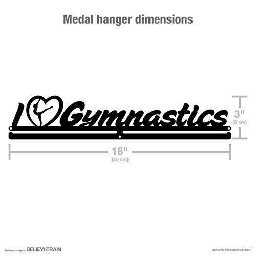 Believe&Train I Love Gymnastics Medal Hanger #TOP3