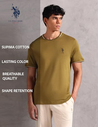 Image of U.S. Polo ASSN. Mens OEE08 Crew Neck Comfort Fit Lounge T-Shirt