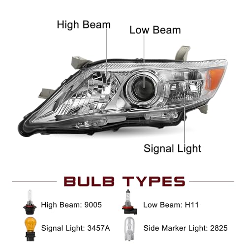 Image of JSBOYAT Headlight Assembly Fits for 2010 2011 Toyota Camry SE /LE /XLE /Base