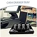 NUOBESTY Cash Register Drawer Compartment Money Organizer for Store Register Money Storage Drawer with Clip Easy to Tray for Shops and Supermarkets