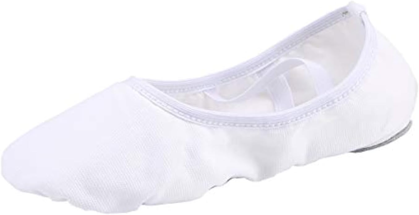 missfiona Women Canvas Ballet Slippers Dance Shoes Adult Practice Yoga Flat Belly Shoes