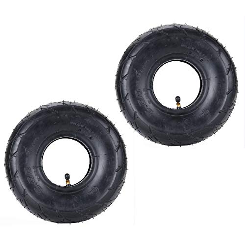 RUHUO Juego de 2 tubos de aire de 3,00  4 pulgadas con vlvula curva, repuesto para mini scooter de 47 cc 49 cc