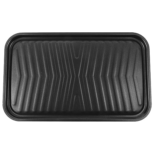 Garneck Grill Pan Charcoal Grill Accessory Grill Skillet for Outdoor Grill Square Frying Pan Camping BBQ Tool Oven Grill Tray Frying Cookware Bakeware Plate Grilled Fish Pan Barbecue Tray