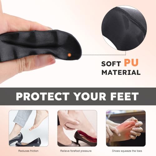 Image of Shoe Filler Insert, Black Shoe Inserts for Shoe Too Big Adjustable Toe Cushion Fillers Make Shoes Fit, Prevent Heel Sliping Shoe Inserts for Sneakers High Heels Flats Boots (Size:2 Pairs)