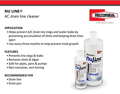 FAST SHIPPING! (4)-Pack NuLine HVAC Condensate Nu-Line Drain Cleaner , 8 ounce