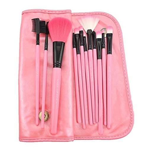 Retoo Juego de brochas de maquillaje profesional, 12 unidades, suaves e inodoras, juego de brochas de maquillaje, juego… - Imagen 3