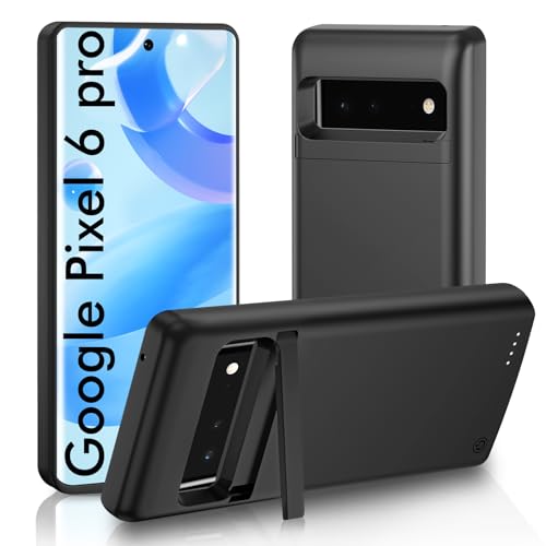 Battery Case for Google Pixel 6 Pro, 10,000mAh Rechargeable Charging Case, Extended Backup Charger Case for Pixel 6 Pro 5G(6.7