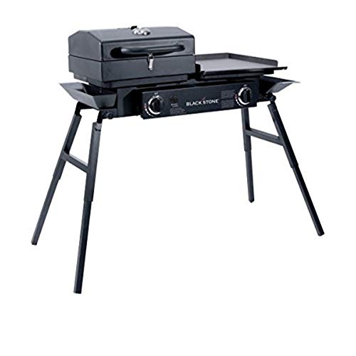 Blackstone Tailgater Stainless Steel 2 Burner Portable Gas Grill and Griddle Combo