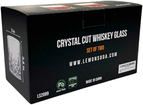 Miniatura 7 de LEMONSODA - Juego de vasos de whisky de corte de cristal estilo antiguo, 2, 4, 6-10 onzas, vasos de roca ultra transparentes de alta calidad sin