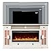 OKD Fireplace TV Stand for 80 Inch TV, Farmhouse Entertainment Center with 42