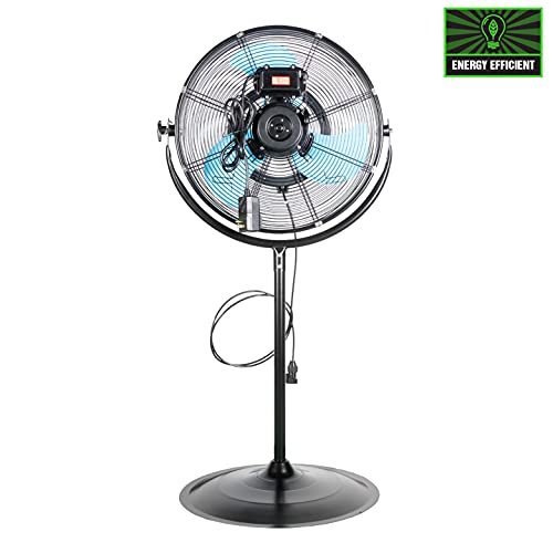 Oemtools 23978 20” Tilting Pedestal Misting Fan, Outdoor Fans For Patios, Waterproof Misting Fans For Outside, Fan With Mist, Fan Misters For Cooling, Outdoor Fan With Mister For Patio, Waterproof #TOP6