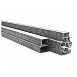 Canaleta Ranurada 100x60 – 2 Metros – PVC Resistente – Gestión De Cables – Montaje Sencillo – Apto Para Instalaciones Eléctricas – Gris