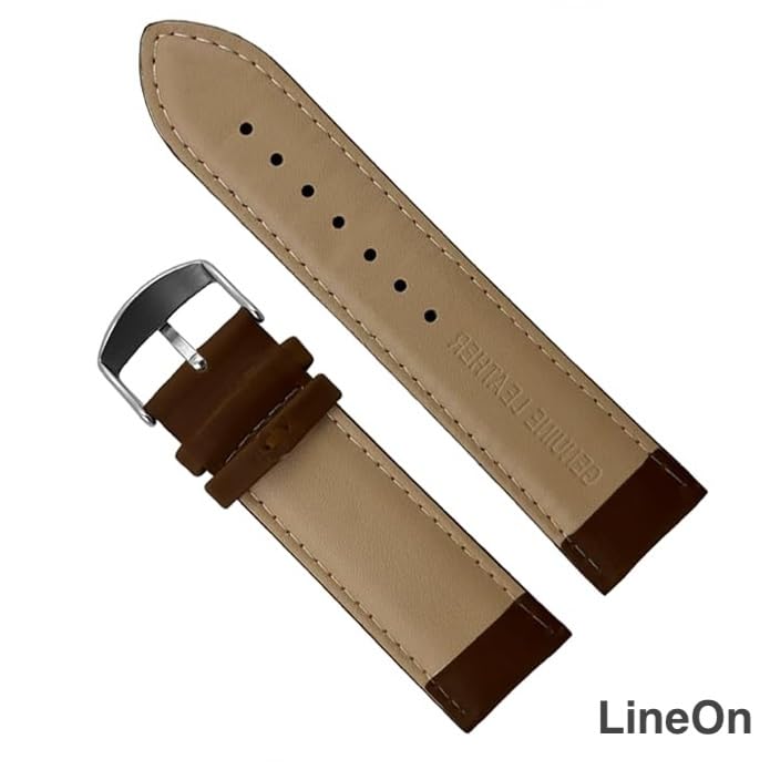 Image of Lineon NAGATA Full Padded Leather Watch Strap For Branded Watches Premium and Soft Strap For Titan, sonata, timex, casio and for all other brand