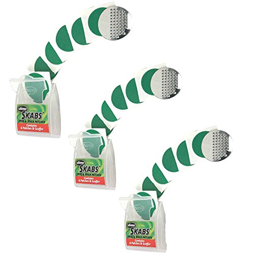 Slime Skabs 6 Peel and Stick Puncture Repair Patches for Bike Tubes (3 Pack)