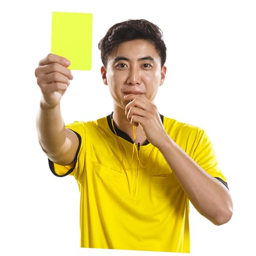 Set portátil de tarjetas y silbato para árbitro rojo miniatura 2