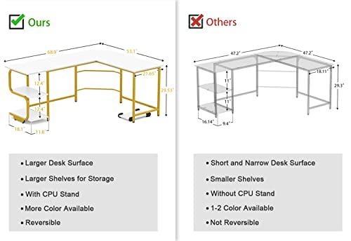 L shaped executive office desk