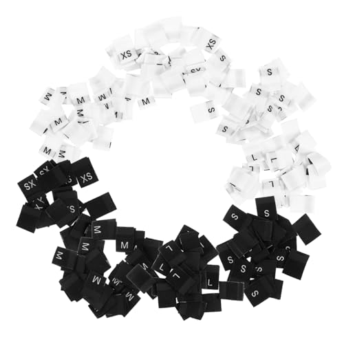 Hemobllo 800 piezas Etiquetas de Tallas para Prendas de Tela Lavables Etiquetas de Cosibles para Ropa Xs S para Marcar Prendas
