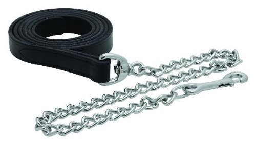 Perri's Leather Lead with 30-Inch Chain, Havana/Silver with Chrome, 6-Feet 30-Inch