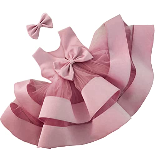 Image of CMMCHAAH 0-6 Years Baby Girls Pageant Dress Toddler Formal Backless Wedding Bridesmaid Dresses